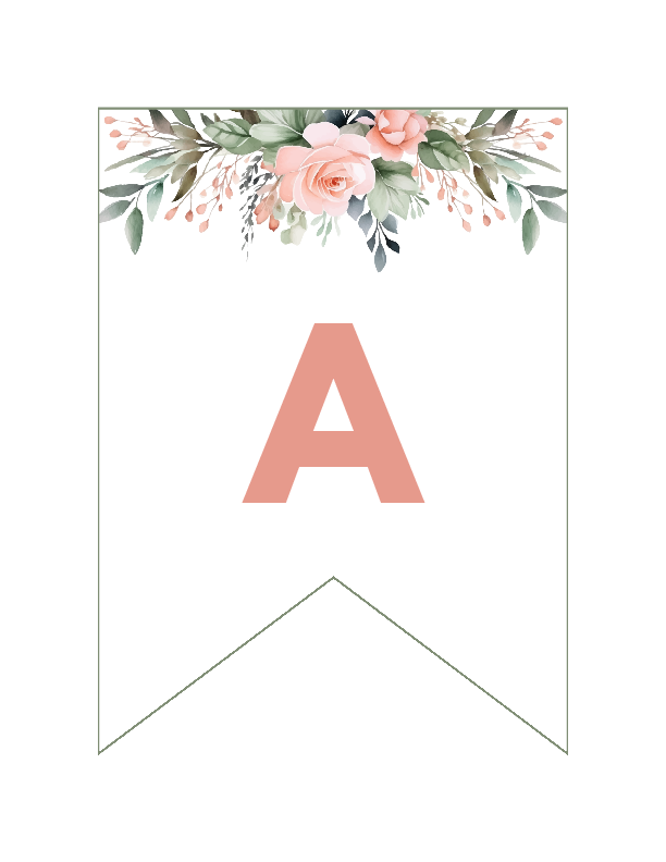 Free Printable Floral Banner Letters