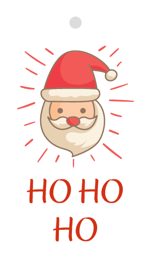 HO HO HO Gift Tag Template