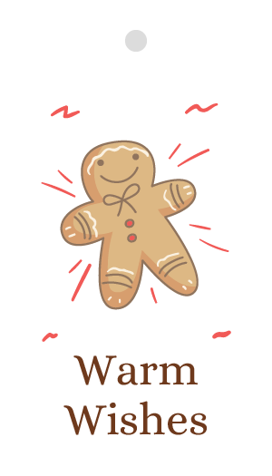 Warm Wishes Christmas Gift Tags