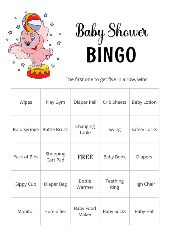 Circus Baby Bingo | 60 Prefilled Cards 