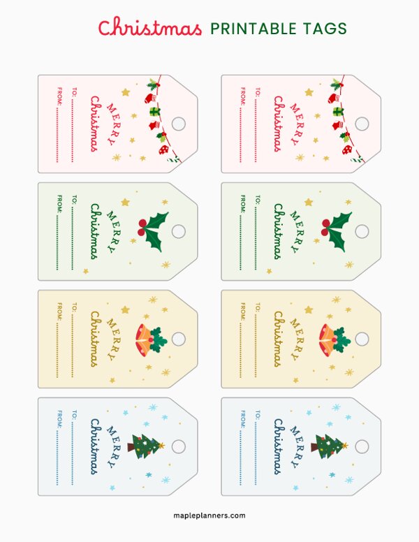 Free Printable Christmas Gift Tags