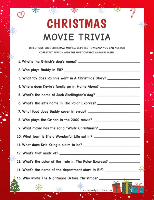 Christmas Movie Trivia