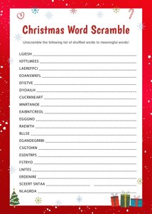 Christmas Word Scramble