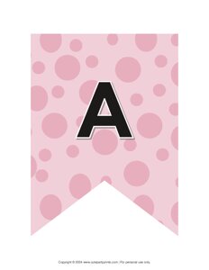 Pink Banner Letters