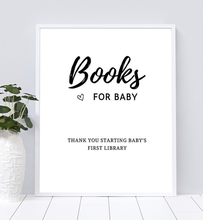 Books for Baby Table Sign