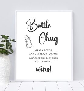 Bottle Chug Sign Game