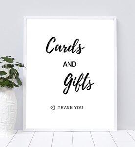 Cards and Gifts Table Sign