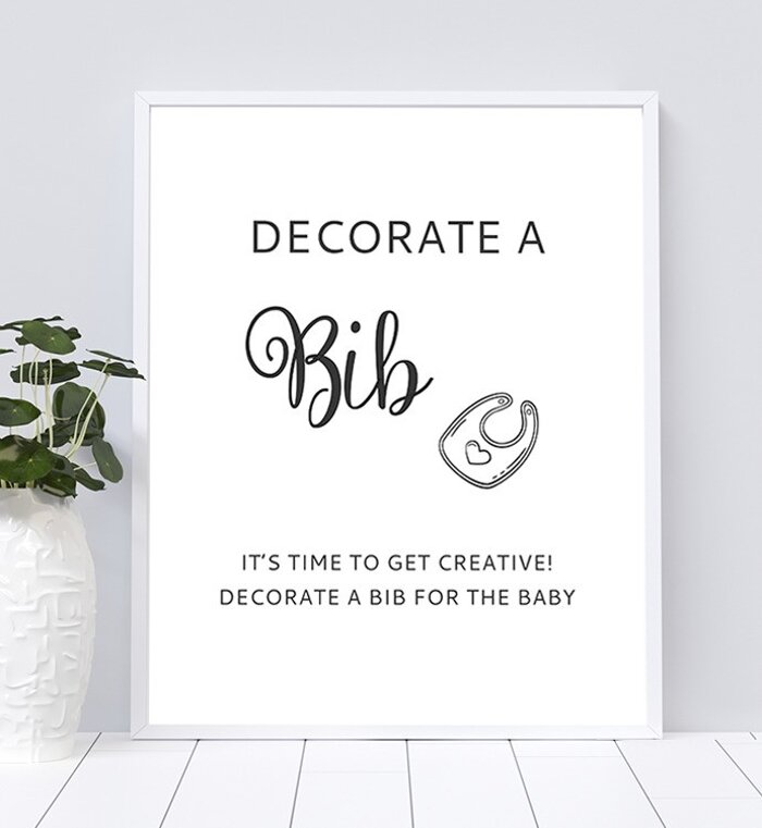 Decorate A Bib Sign