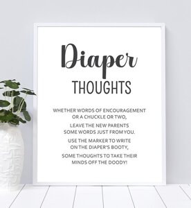 Diaper Thoughts Sign