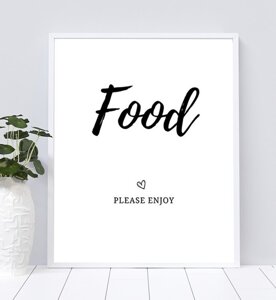 Food Please Enjoy Table Sign