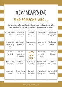 New Years Eve Find Someone Who