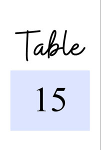 Editable Wedding Table Numbers 4x6