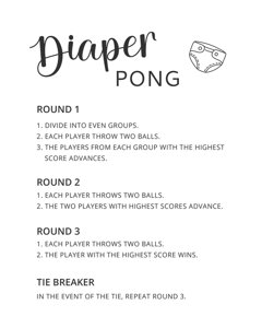 Diaper Pong Game