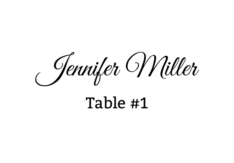 Minimalist Wedding Tent Cards | Place Cards Template