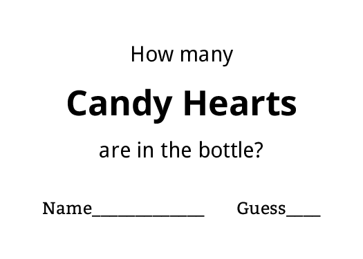 How Many Candy Hearts are in the Bottle Tickets