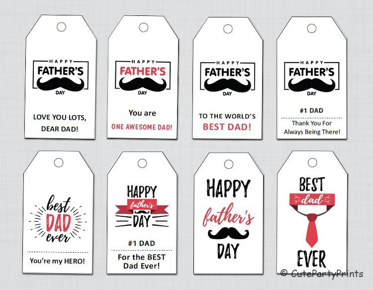 Free Printable Happy Fathers Day Gift Tags