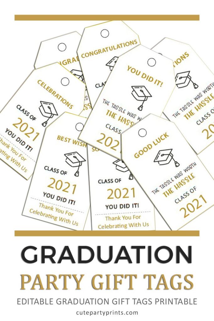 Free Printable Graduation Gift Tags