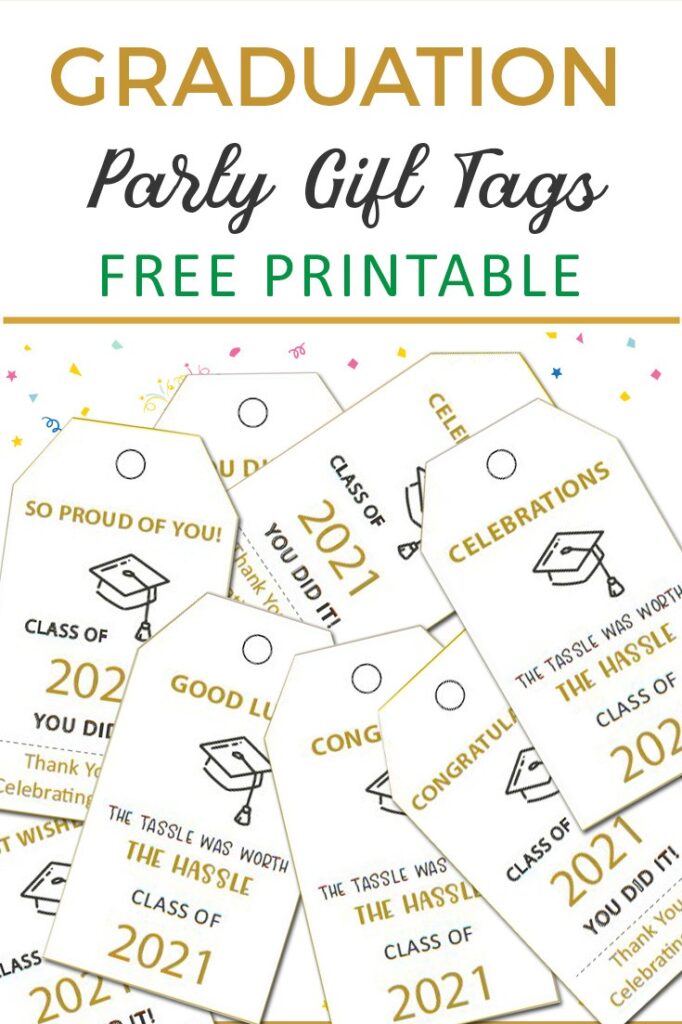 Free Printable Graduation Gift Tags