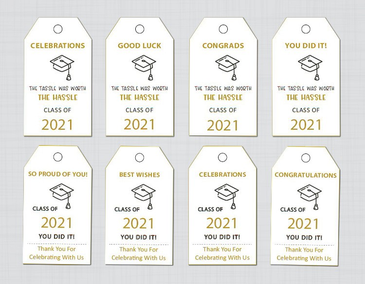 Free Printable Graduation Gift Tags