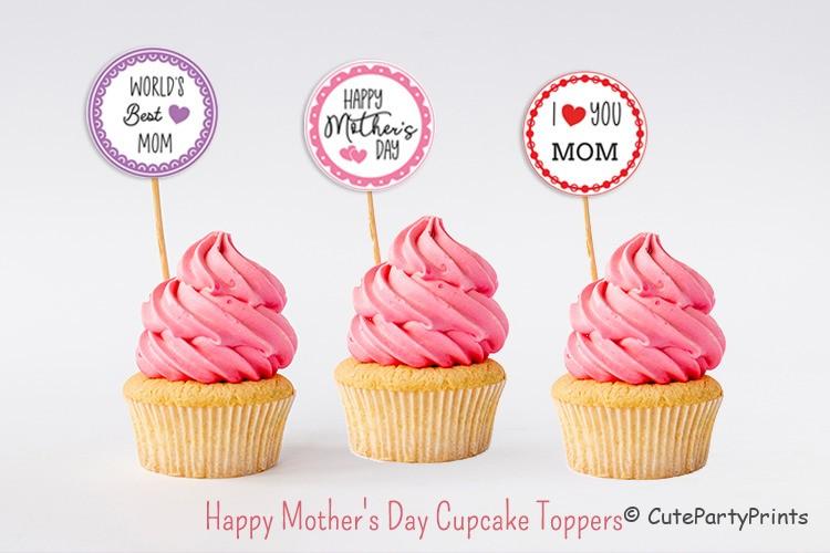 Mother s Day Cupcake Toppers FREE Printables 