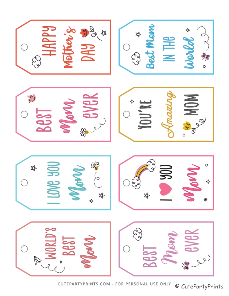 Mother's Day Gift Tags {with Free Printables}